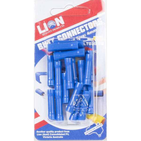 Lion Terminal Butt Blue Connectors - 18 Piece