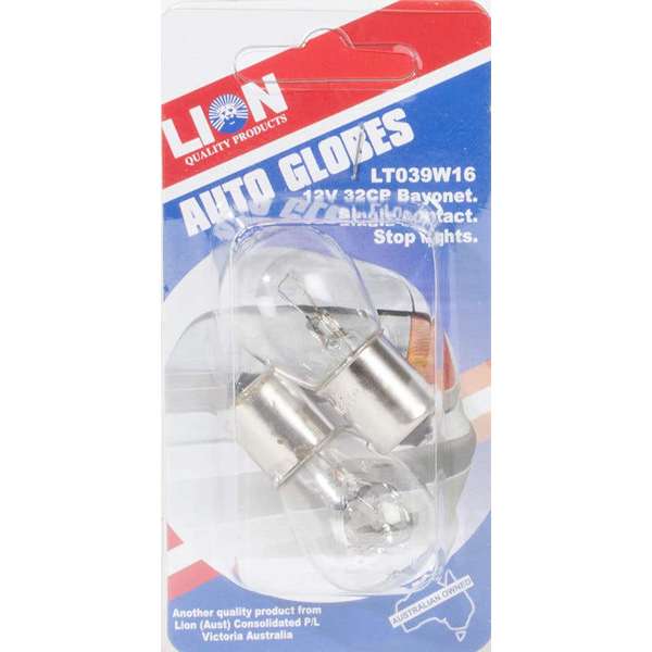 Lion 12V Stop Light Auto Globes - 2 Piece