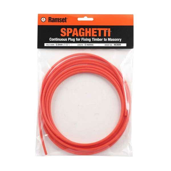 Ramset Wall Plug Spaghetti Orange 5.5mm x 5M