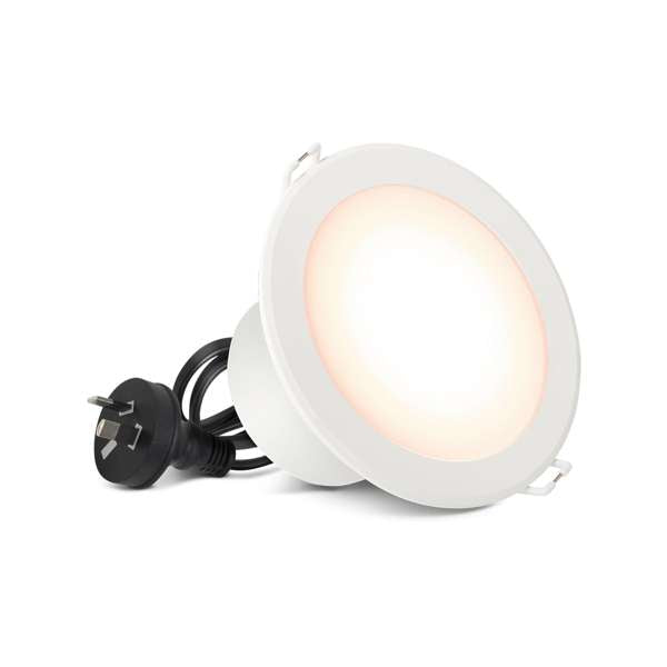 HPM Zyla 7W LED Tri-Colour Flush Downlight White 90mm 850lm