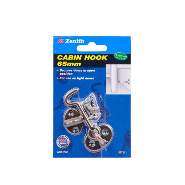 Zenith Cabin Hook Florentine Bronze 65mm