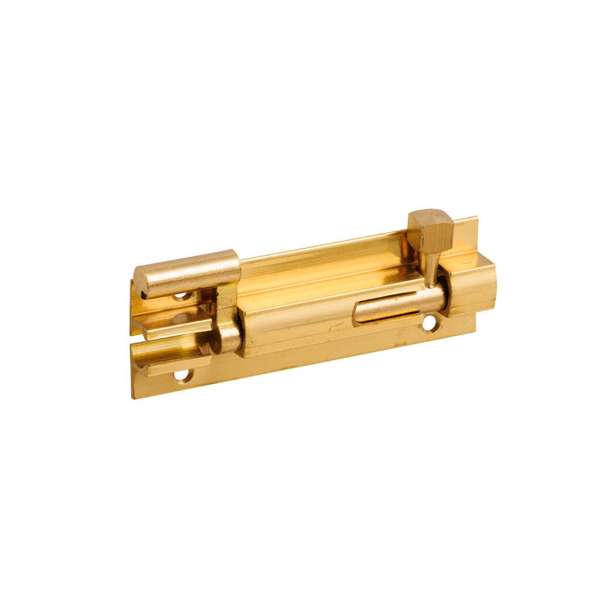 Zenith Necked Barrel Bolt Polished Brass 75mm