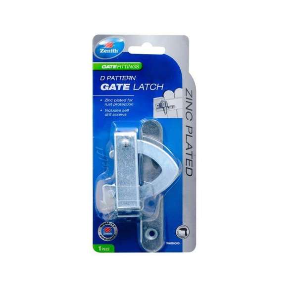 Zenith D Pattern Gate Latch Zinc Plated