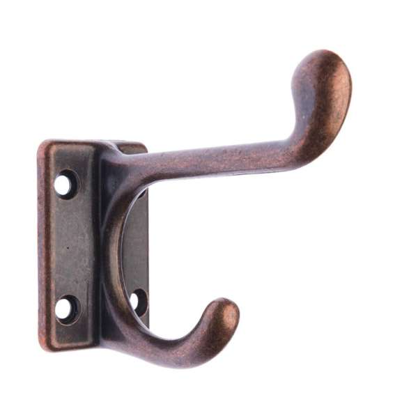 Zenith Square Base Style Hat & Coat Hook Florentine Bronze