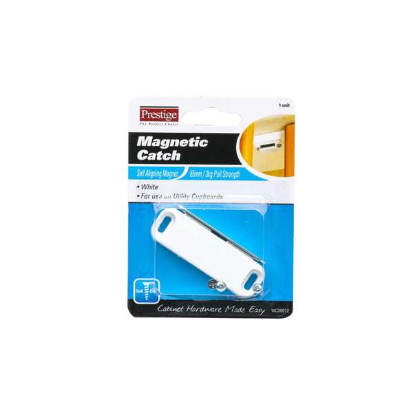 Prestige Magnetic Catch Light Duty White 65mm