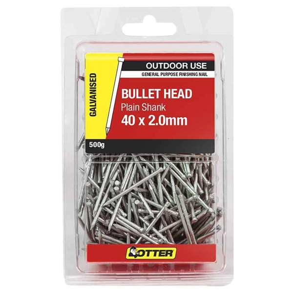 Otter Nail Bullet Head Galvanised 40 x 2.00mm (500g)