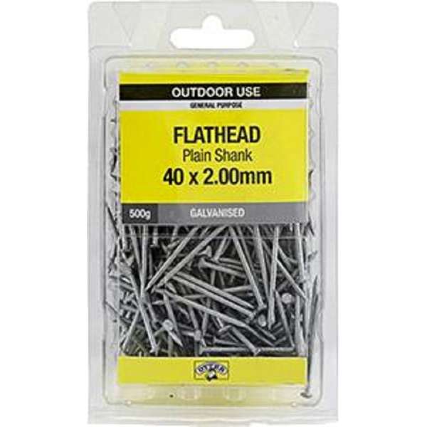Otter Nail Flathead Galvanised 40 x 2.00mm (500g)