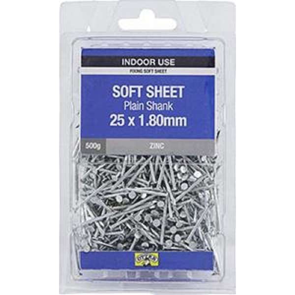 Otter Nail Soft Sheet Zinc Plated 25 x 1.80mm (500g)