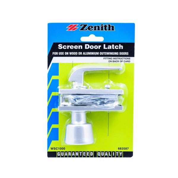 Zenith Screen Door Latch Silver