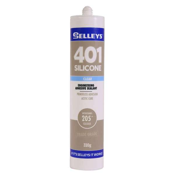 Selleys 401 Silicone Engineering Adhesive Sealant Clear 310g