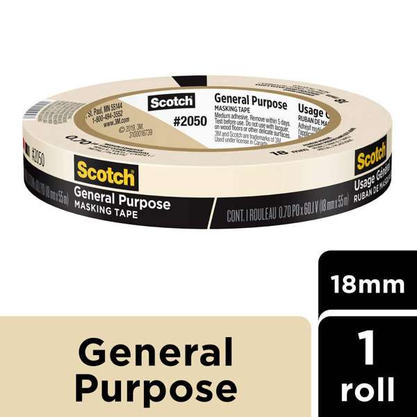 Scotch General Purpose Masking Tape 18mm x 55m