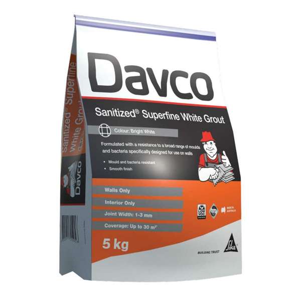 Davco Grout Sanitized Superfine White 5kg