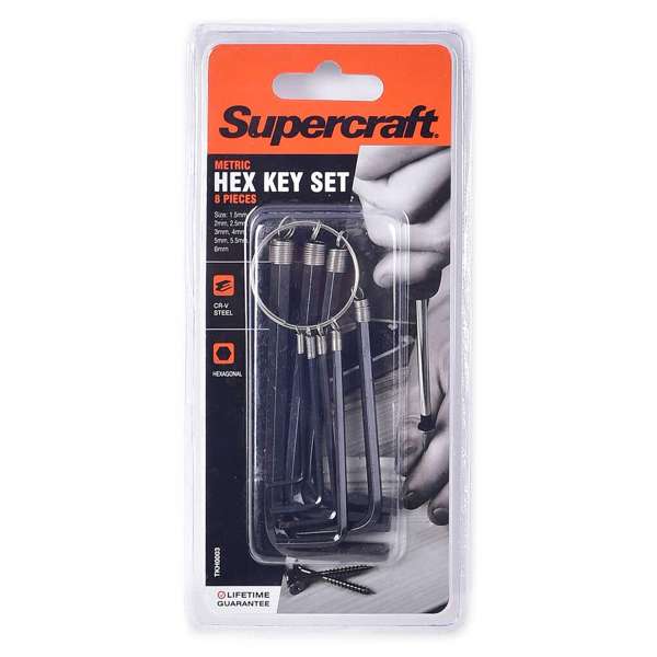 Supercraft Metric Allen Key Set - 8 Piece