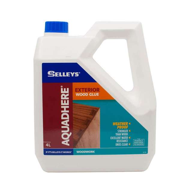 Selleys Aquadhere PVA Wood Glue Exterior Adhesive 4L