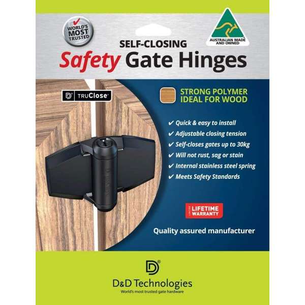 D&D Technologies TruClose Safety Gate Hinges Self-Closing