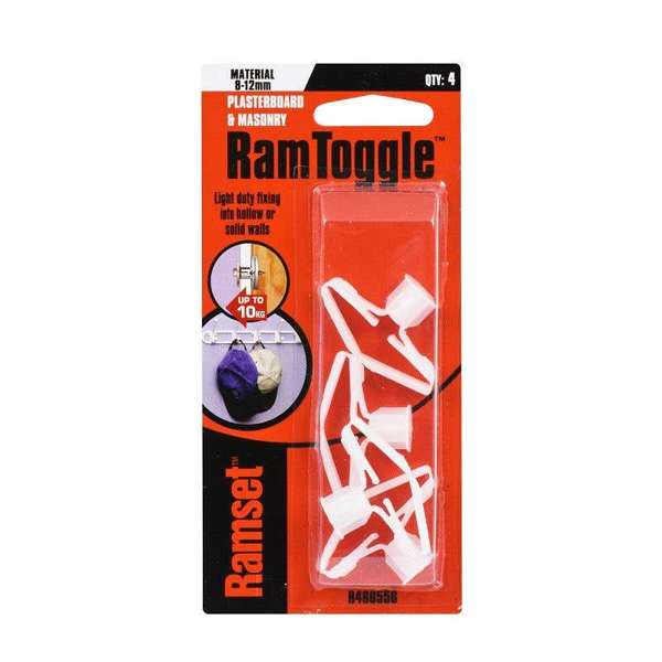 Ramset RamToggle 8 - 12mm 10kg - 4 Pack