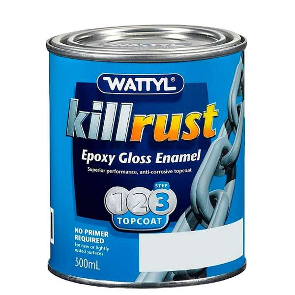 Wattyl Killrust Epoxy Gloss Enamel Black 500ml