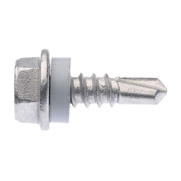 Zenith Metal Screws Hex Head with Seal Galvanised 10G x 16mm - 100 Pack