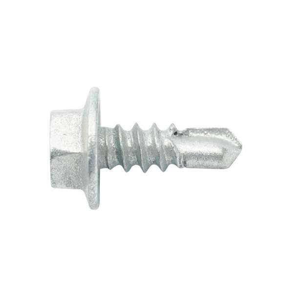 Zenith Metal Screws Hex Washer Head Galvanised 8G x 12mm - 100 Pack