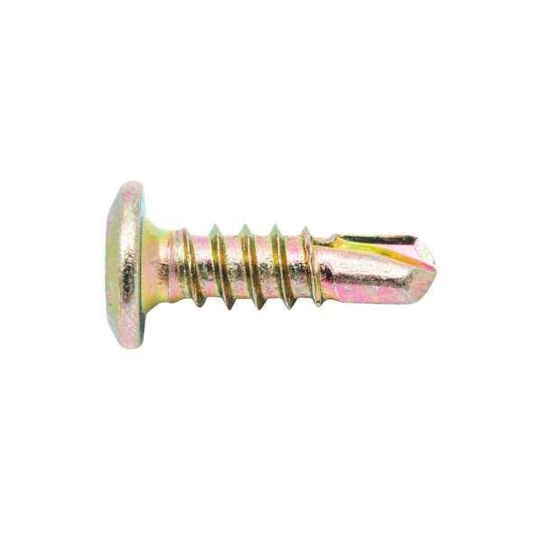 Zenith Metal Screws Wafer Head Gold Passivated 10G x 16mm - 100 Pack