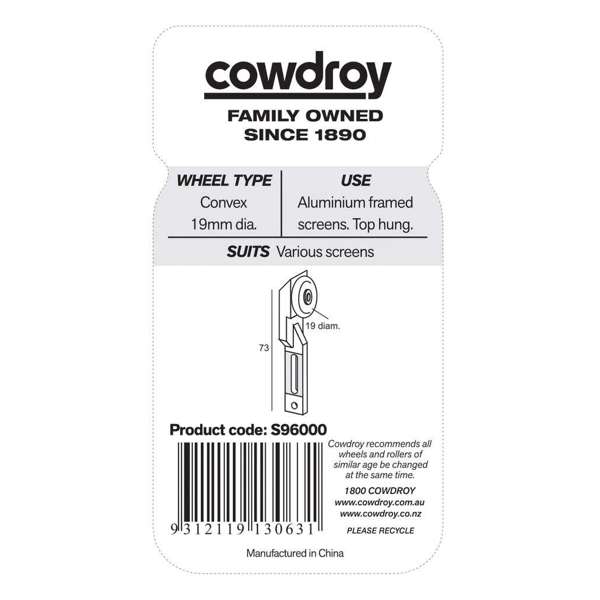 Cowdroy Screen Door Race Assembly Pack