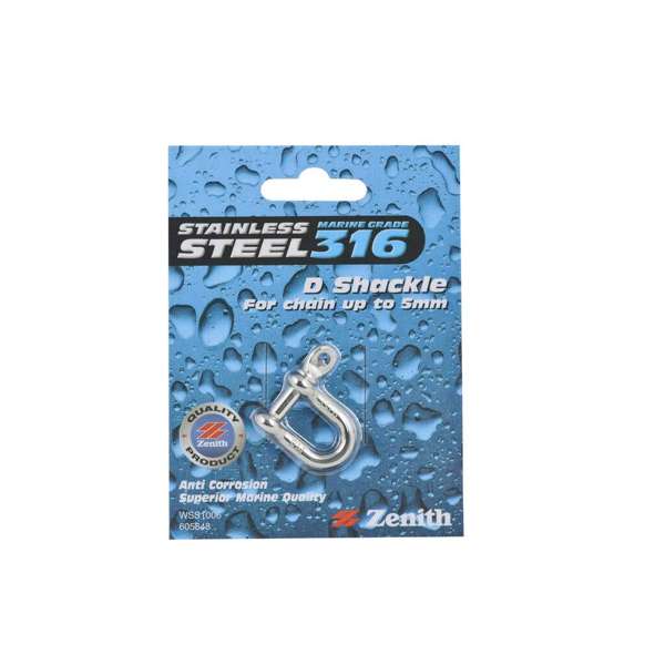 Zenith D-Shackle Stainless Steel 5mm