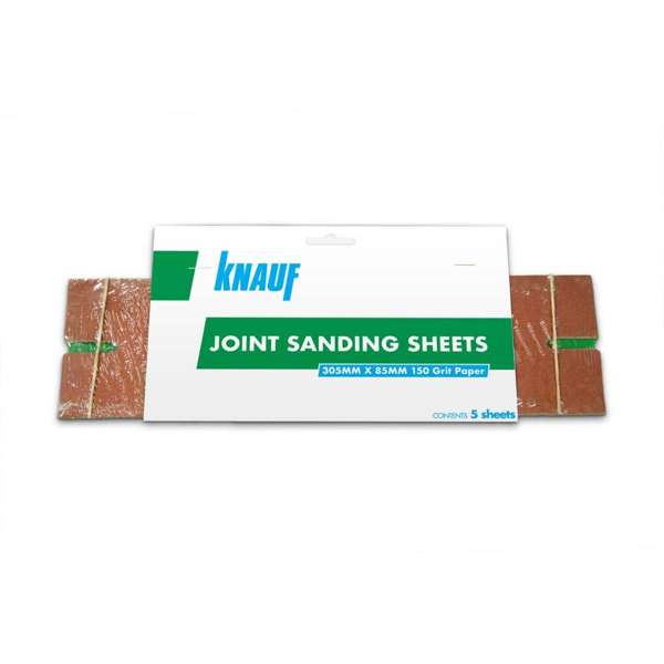 Knauf Joint Sanding Sheets 150 Grit 305 x 85mm - 5 Pack