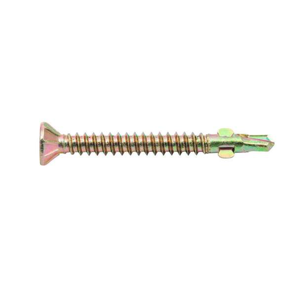 Zenith Metal Screws Countersunk with Wings Gold Passivated 8G x 40mm - 100 Pack