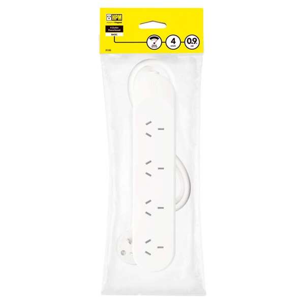 HPM Standard 4 Outlet Power Board White