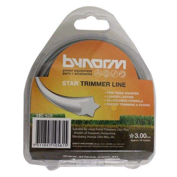 Bynorm Star Whipper Snipper Cord Grey 3.0mm x 10m