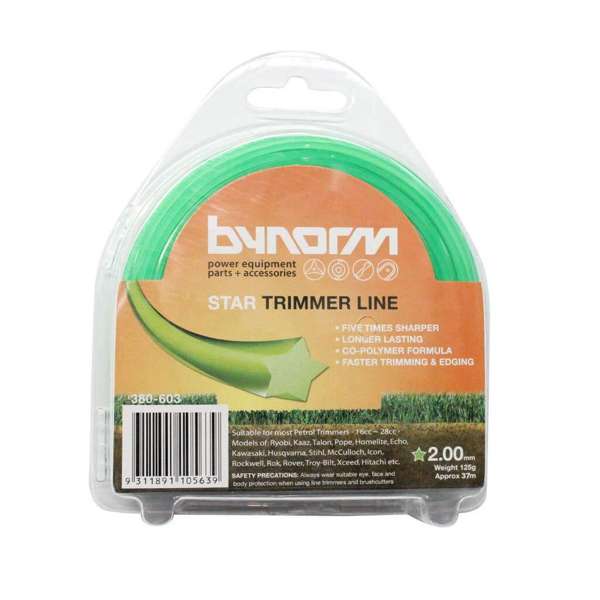 Bynorm Star Whipper Snipper Cord Green 2.0mm 125g