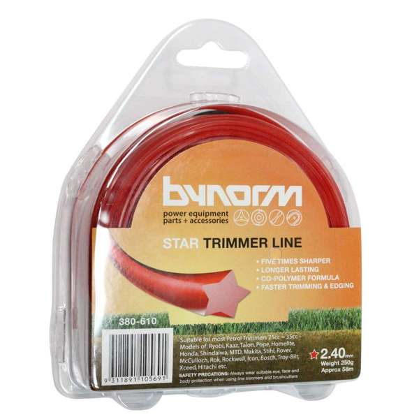 Bynorm Star Whipper Snipper Cord Red 2.4mm 250g