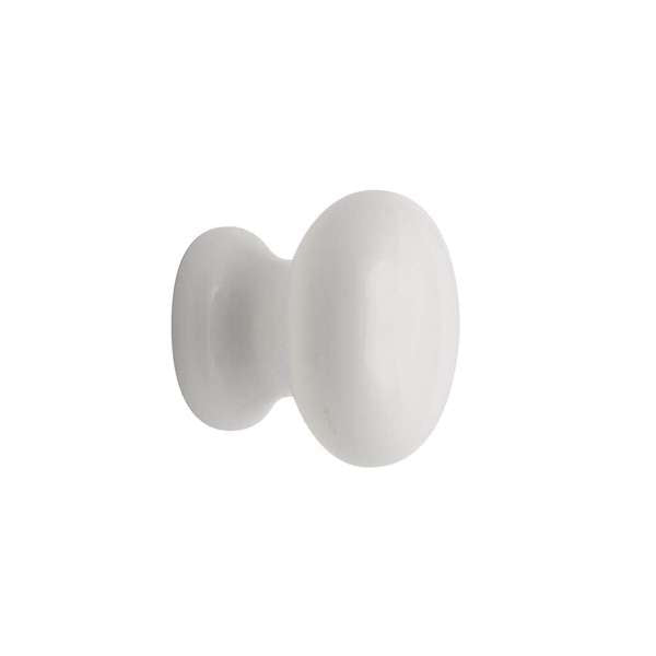 Prestige Mushroom Knob Acrylic White 40mm