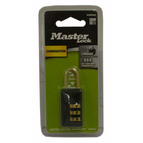 Master Lock Luggage Combo Padlock