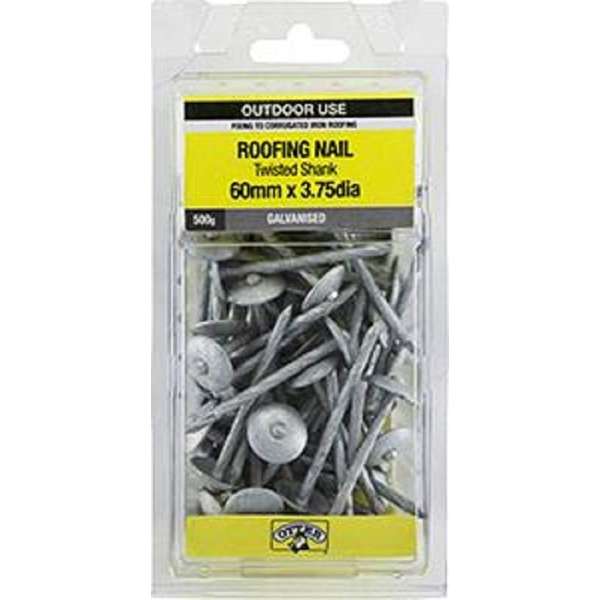 Otter Nail Roof Twist Galvanised 60 x 3.75mm (500g)