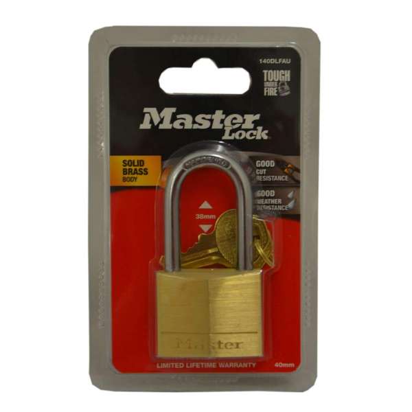 Master Lock Padlock Brass 40 x 38mm