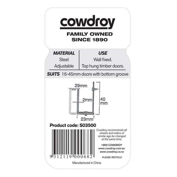 Cowdroy Steel Adjustable Wall Mount Guide Pack