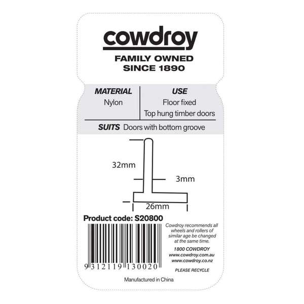 Cowdroy Standard Duty Door Guide