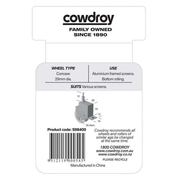 Cowdroy Screen Door Sheave Pack