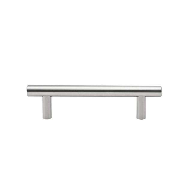 Prestige Round T Handle Brushed Nickel 96mm