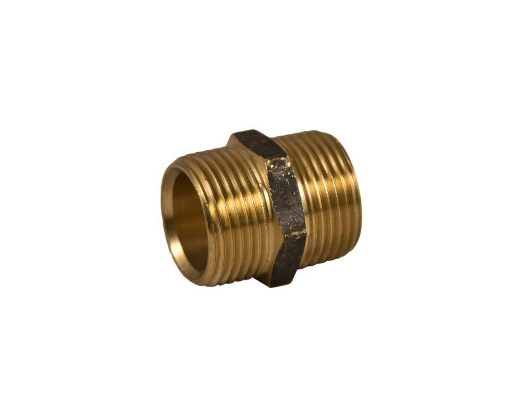 20mm x 15mm Brass Hex Nipple