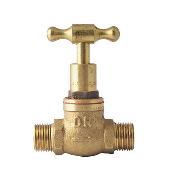 Mildon T Head Stop Cock Male & Male Brass 1/2"