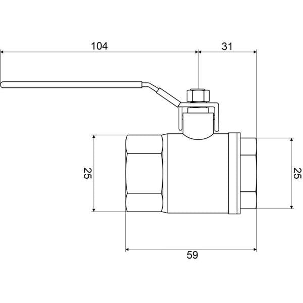 Mildon Tested Ball Valve Brass 1/2" 15mm