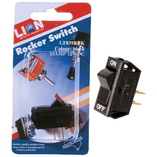 Lion Black Rocker Switch