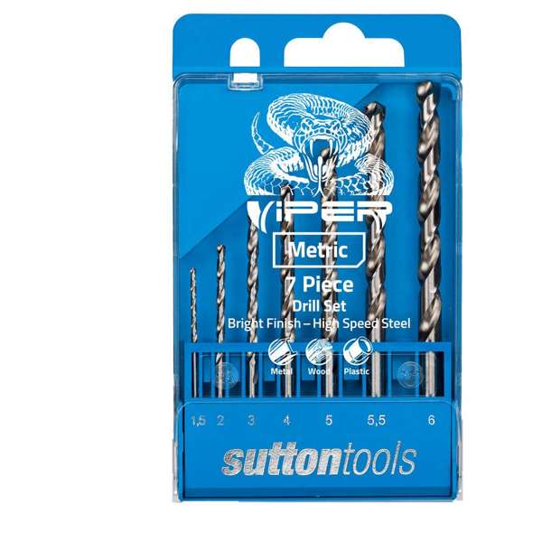 Sutton Tools Viper Jobber Drill Bit Set Metric - 7 Piece