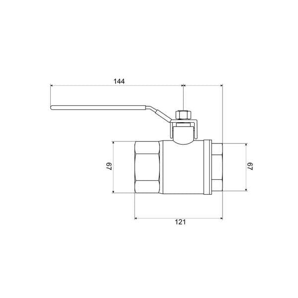 Mildon Tested Ball Valve Brass 2" 50mm