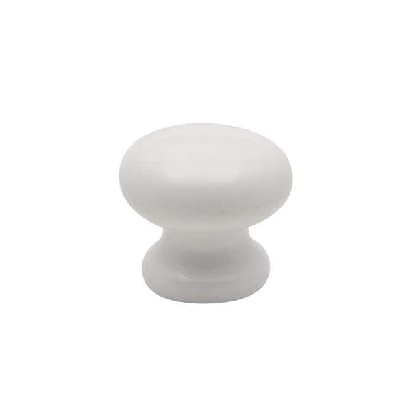 Prestige Mushroom Knob Acrylic White 45mm