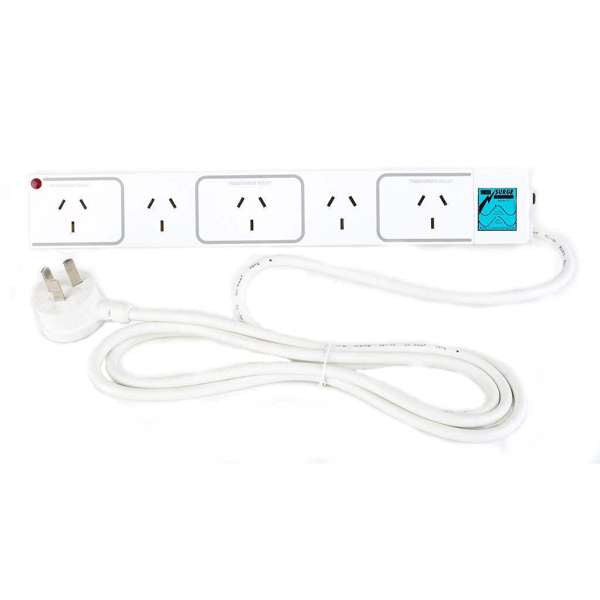 HPM Plug Pack 5 Outlet Surge Protected Powerboard White