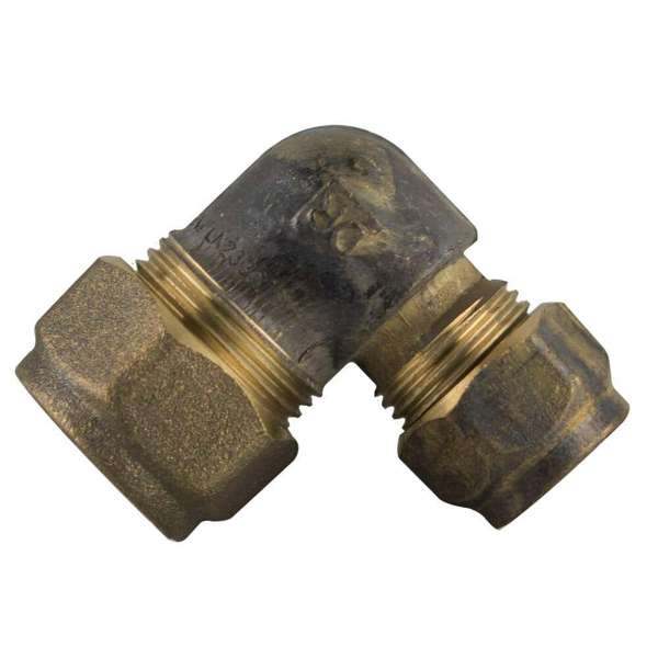 Brasshards Elbow Nylon Compression Olive Brass 20 x 15mm