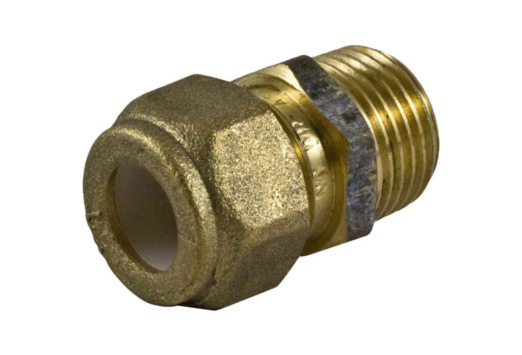 Brasshards Elbow Nylon Compression/Male Olive Brass 15 x 15mm